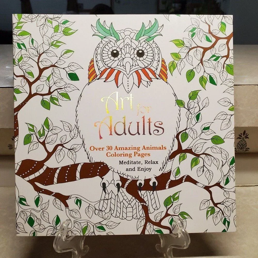 Art for Adults over 30 Animals Coloring Book Forest Stewardship Council Pencils